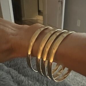 Elegant Gold Bangle Set